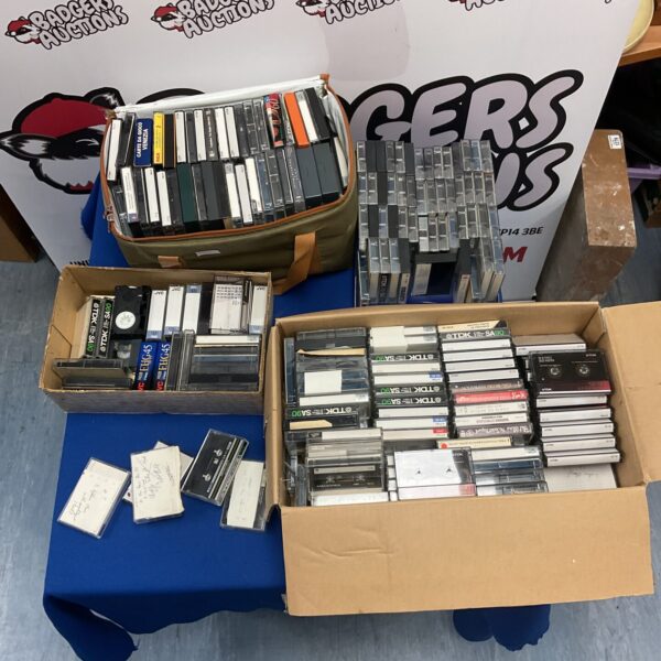 Large lot of vintage mixed cassette tapes for collectors and music lovers.