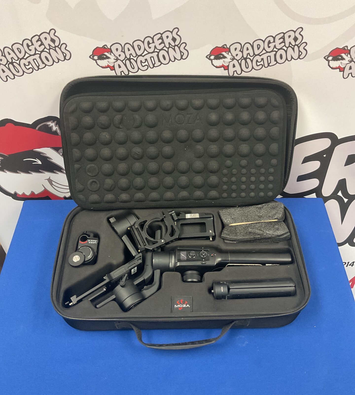 Moza Air2 gimbal inside a protective carrying case.