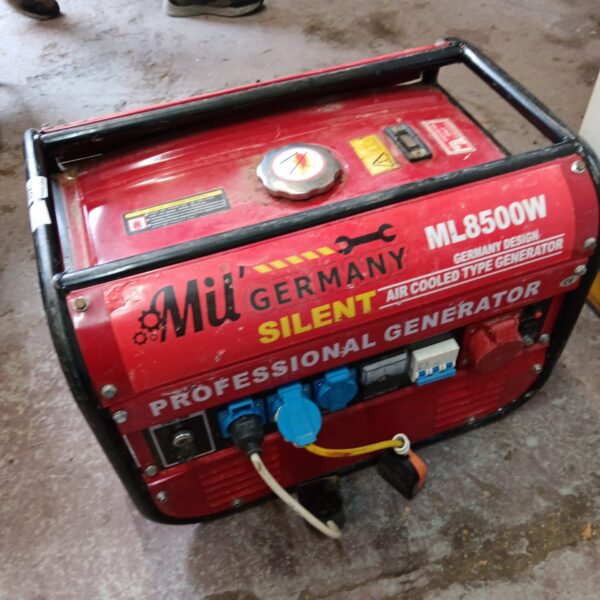 Used Mu ml8500w silent generator, Germany made, portable power.