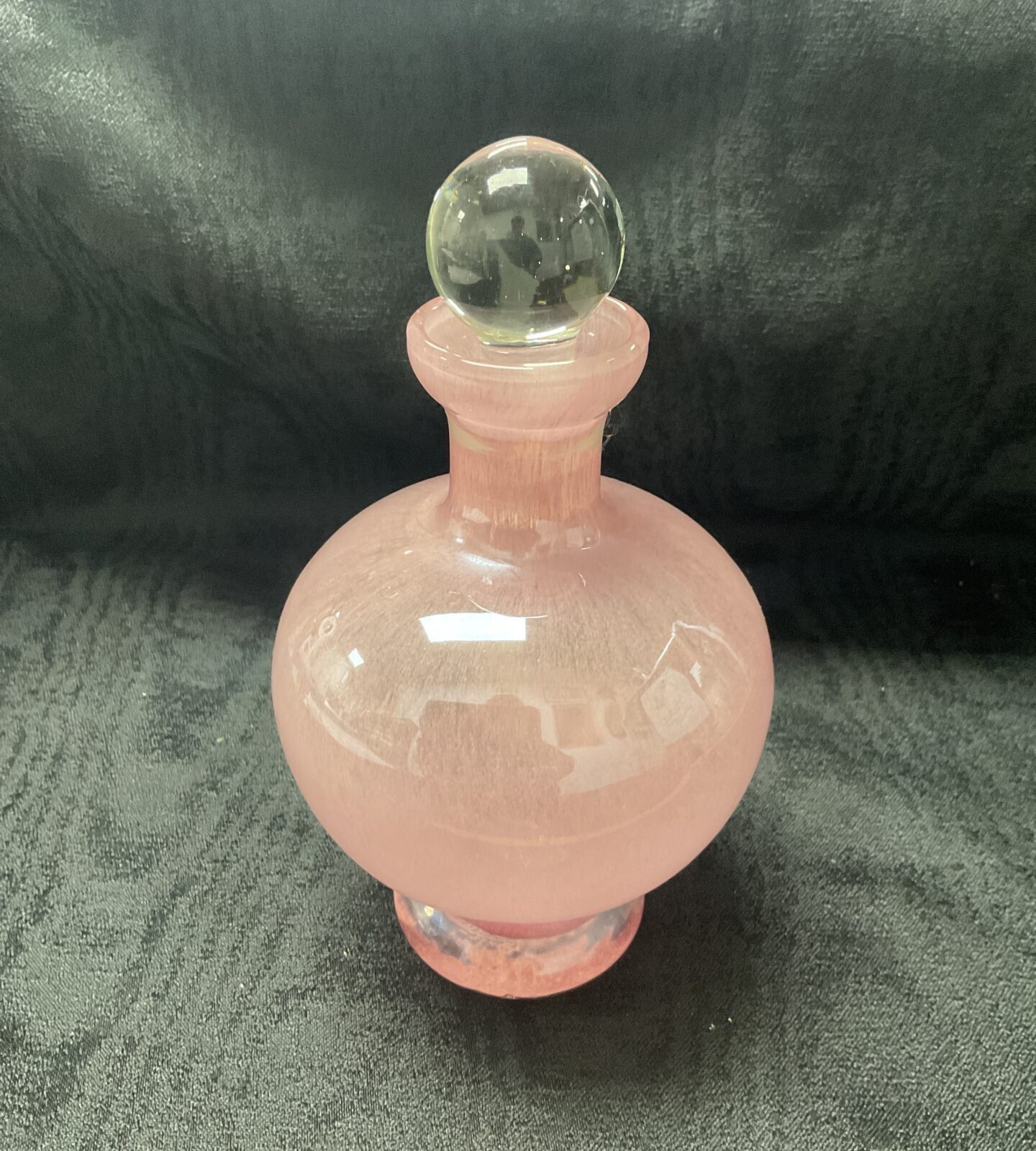 Pink Murano glass perfume bottle by Arcamedes Seguso
