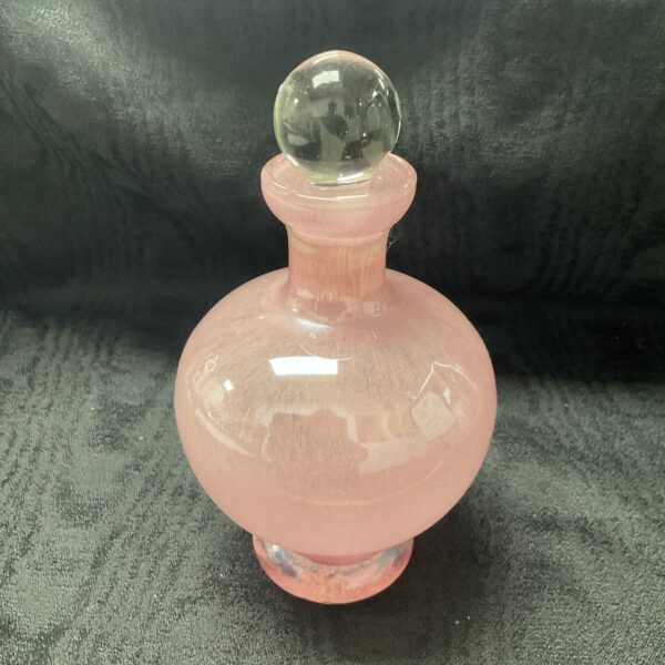 Pink Murano glass perfume bottle by Arcamedes Seguso