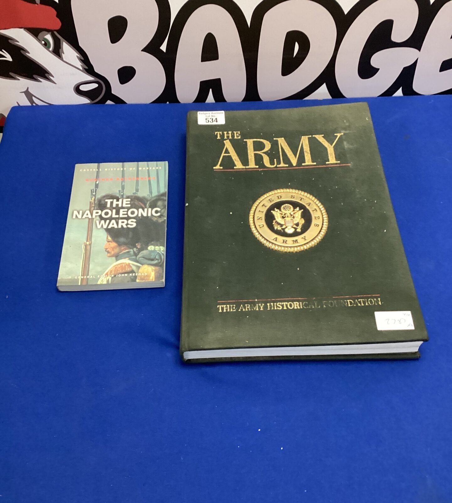 Antique book detailing the United States Army and Napoleonic Wars history.