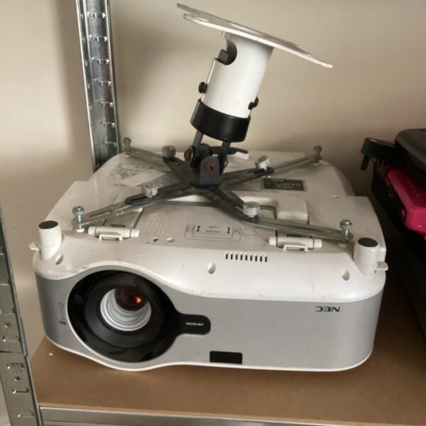 NEC NP3150 projector ceiling mount for home theater installation.