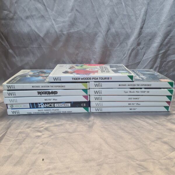 Nintendo Wii and Xbox 360 games lot for collectors.