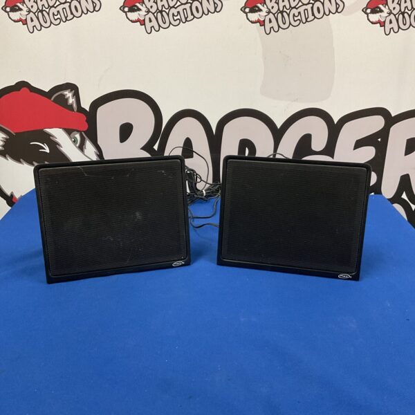 Pair of vintage NXT speakers for home audio system.