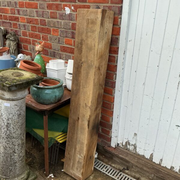 Rustic solid oak beam for furniture or architectural salvage.