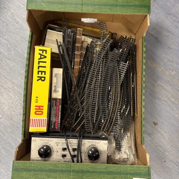 Vintage OO gauge model railway lot with Faler controller.