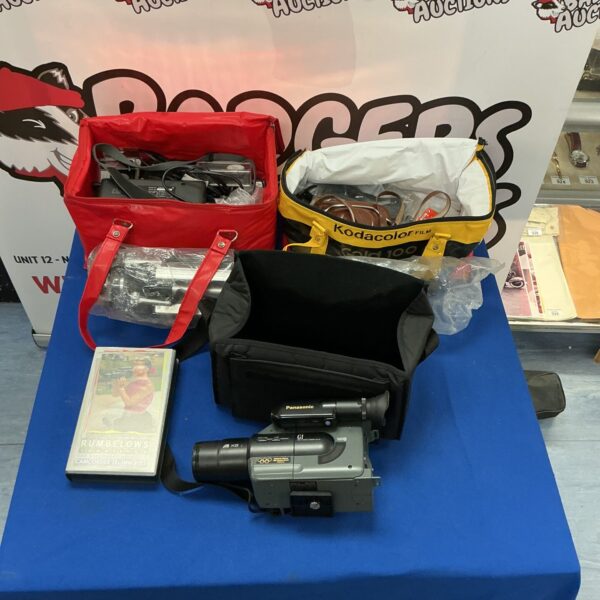 Panasonic camera and equipment lot for photography enthusiasts.