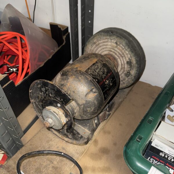Used Performance Power bench grinder motor for workshop tools.