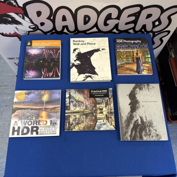 Lot of five photography books including Banksy's Wall & Piece.