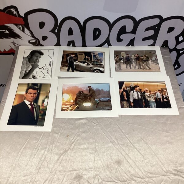 Pierce Brosnan James Bond photo set, collectible film stills.