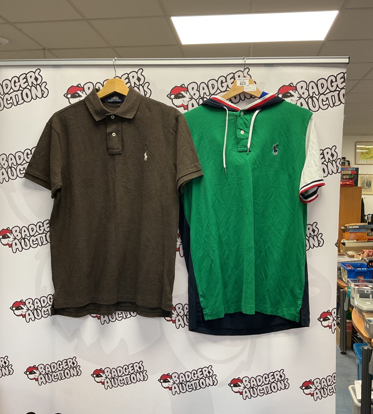 Green Polo Ralph Lauren polo shirt with embroidered logo.