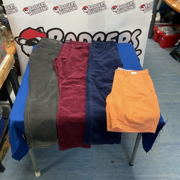 Polo Ralph Lauren jeans, shorts, and Levi's denim lot for sale.