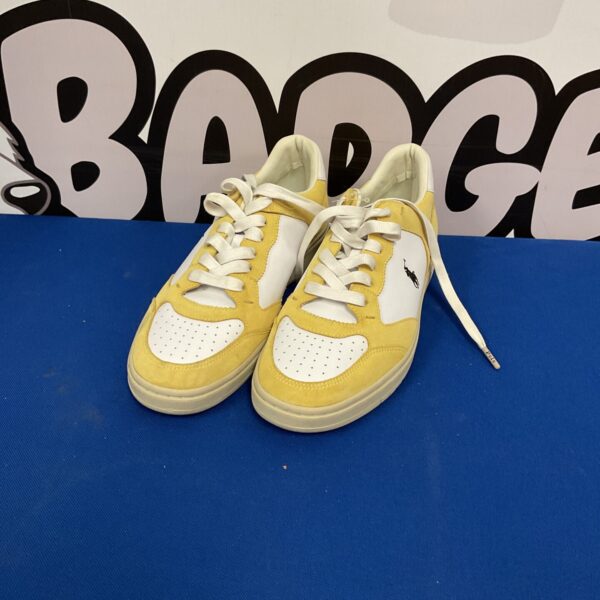 Yellow Polo Ralph Lauren Masters Court suede sneakers.