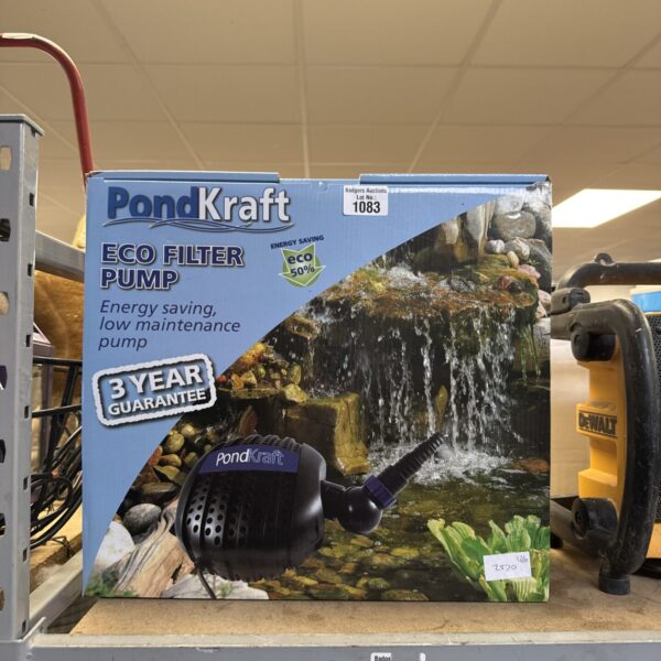 Pondkraft Eco Filter Pump with three year guarantee for garden ponds.