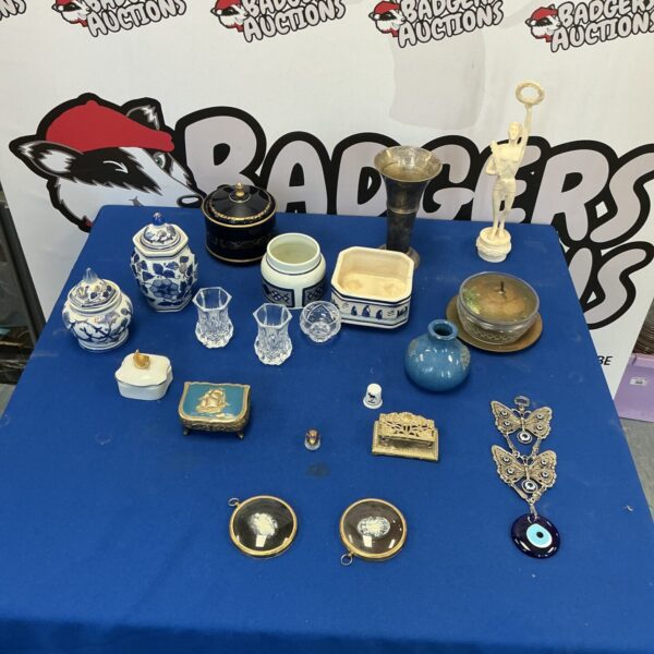 Mixed lot of porcelain collectibles including figurines and decorative china.