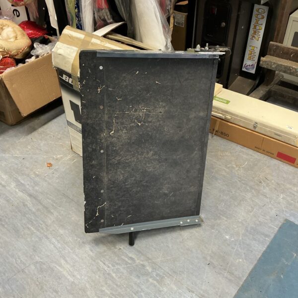 Portable mobility ramp for wheelchair access, showing metal construction.