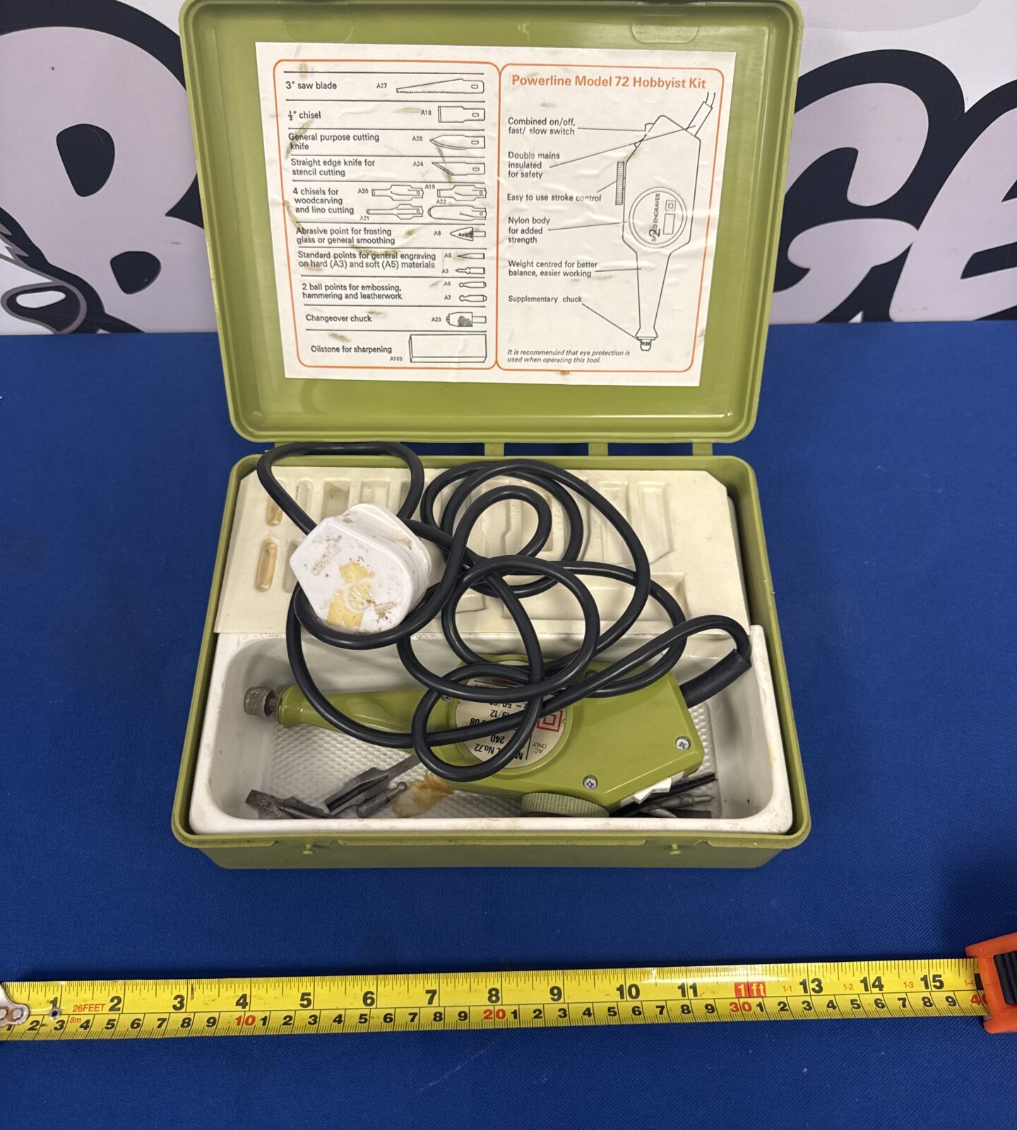 Open Powerline Model 72 Hobbyist Kit with attachments visible.