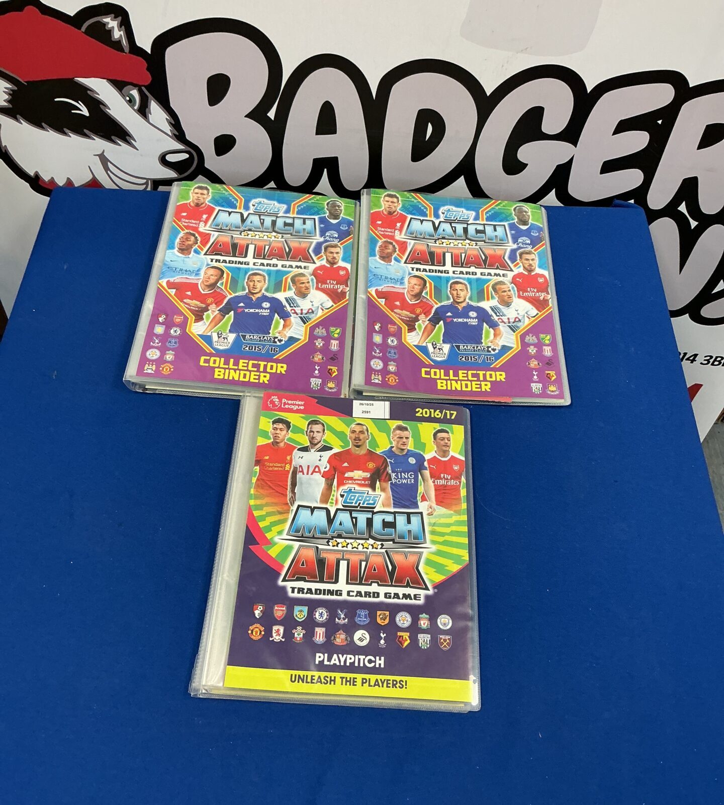 2016/17 Premier League Match Attax trading card album, showing cover design.