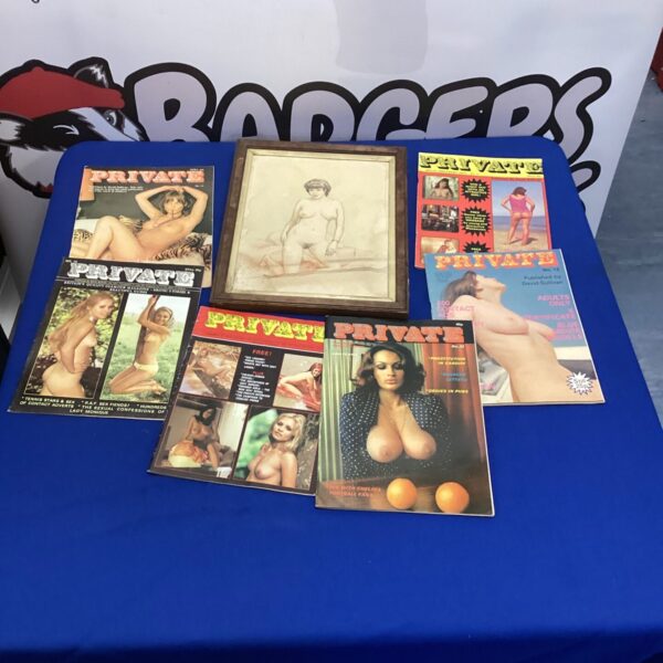 Vintage lot of "Private" magazines, collectible adult literature.