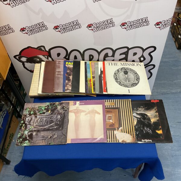 Collection of Punk and Rock 12” vinyl LPs for sale.