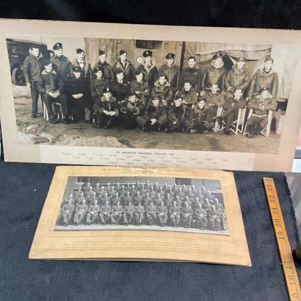Vintage 1944 RAF photograph showing a group of airmen during World War II.