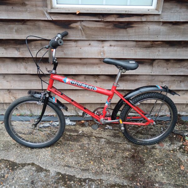 Vintage Raleigh Grifter bike, classic 1980s bicycle for restoration.