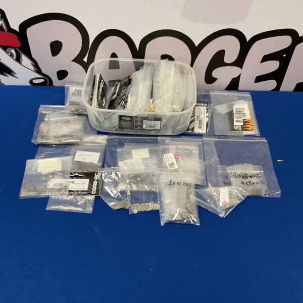 Mixed lot of RC model parts and accessories for hobbyists.