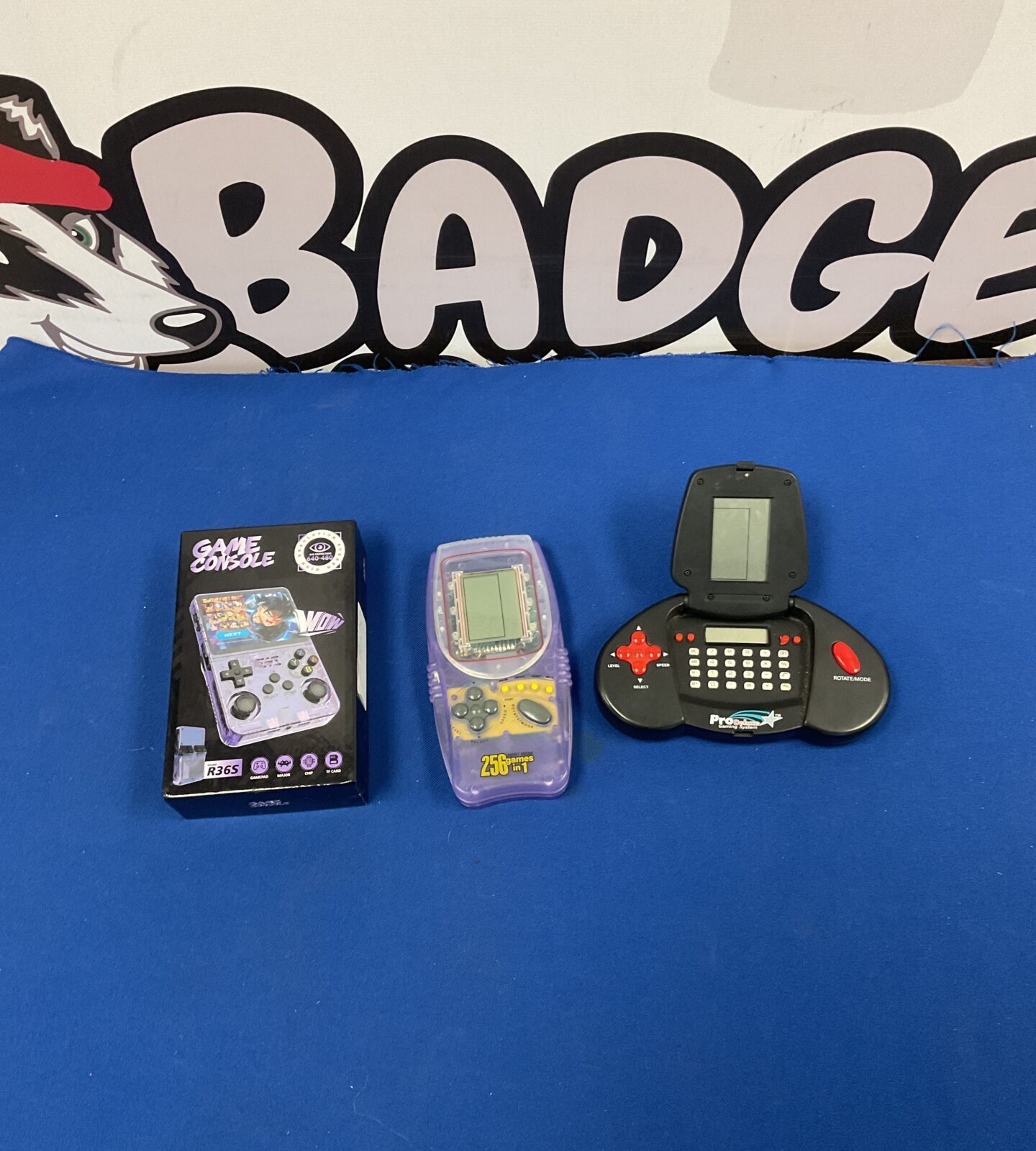 Vintage R36S handheld game console with 256 games.