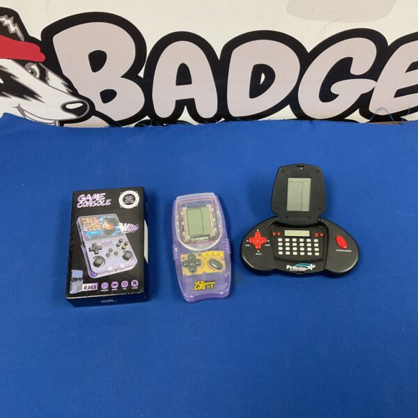 Vintage R36S handheld game console with 256 games.