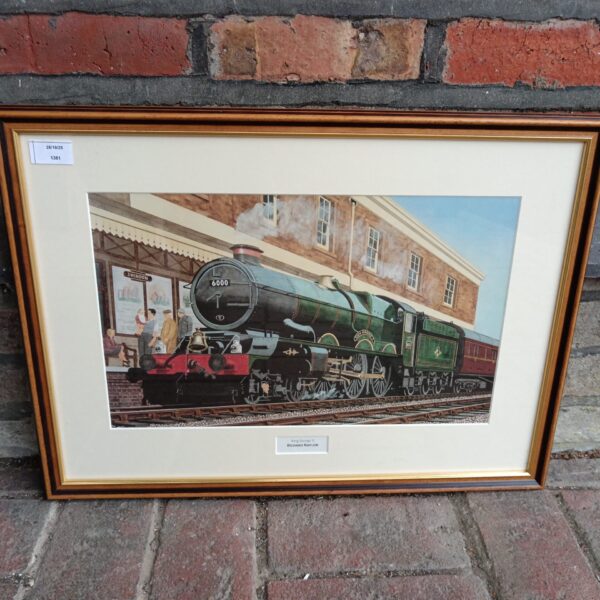 Richard Naylor print of the King George V steam locomotive.