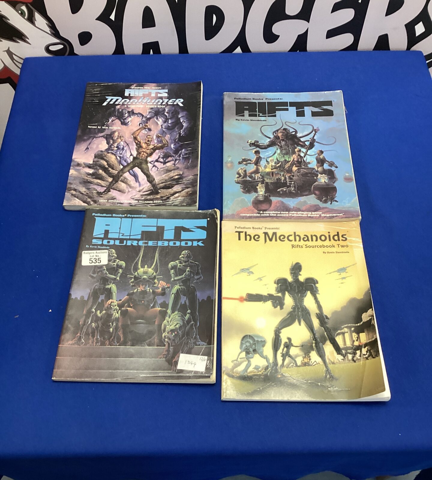 Lot of four Rifts RPG sourcebooks for tabletop gaming.