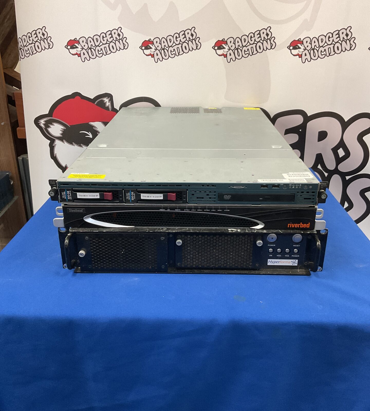 Riverbed Steelhead server unit for WAN optimization and data acceleration.