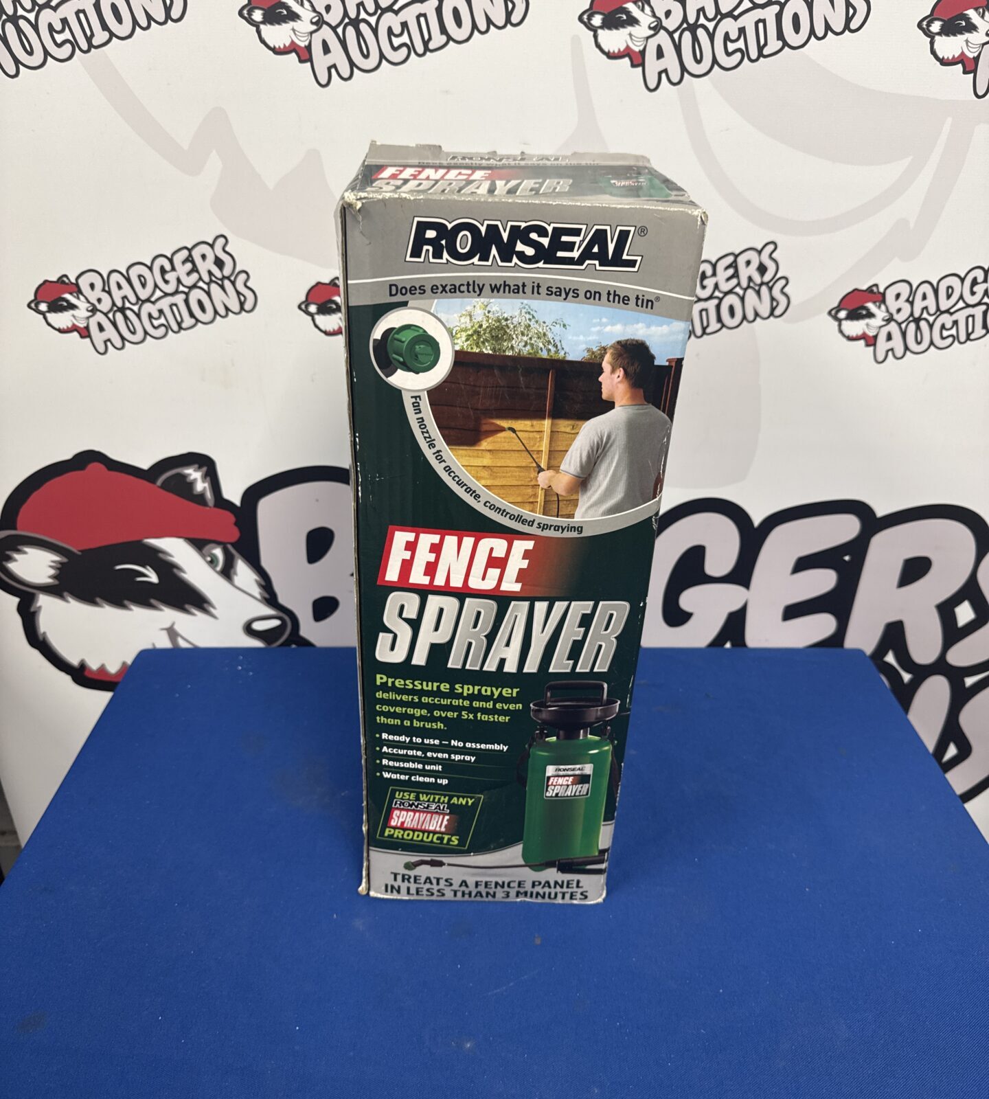 Ronseal garden fence sprayer for easy fence treatment application.