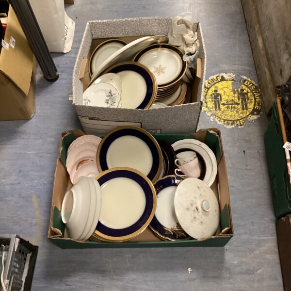 Rosenthal Ivory china collection featuring ivory-coloured plates and dishes.