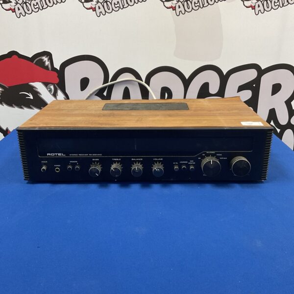 Vintage Rotel RX-202 MK II stereo receiver in black.