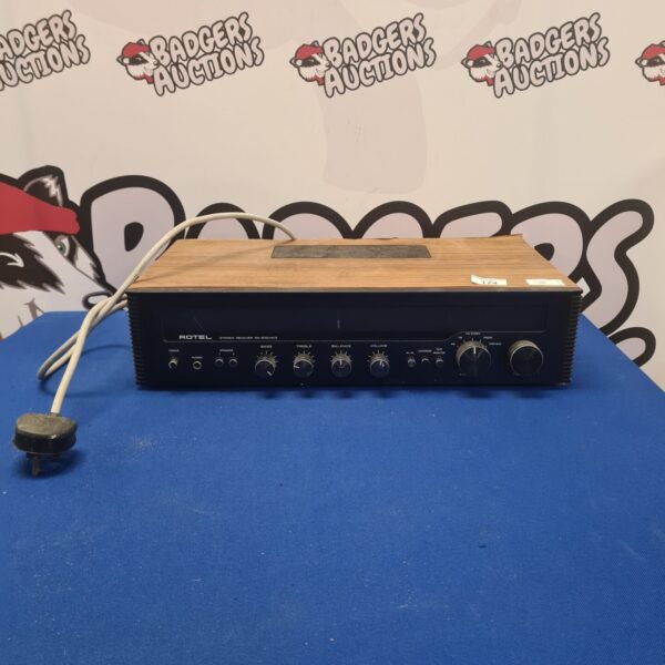 Vintage Rotel RX-202 MKII stereo receiver in black.