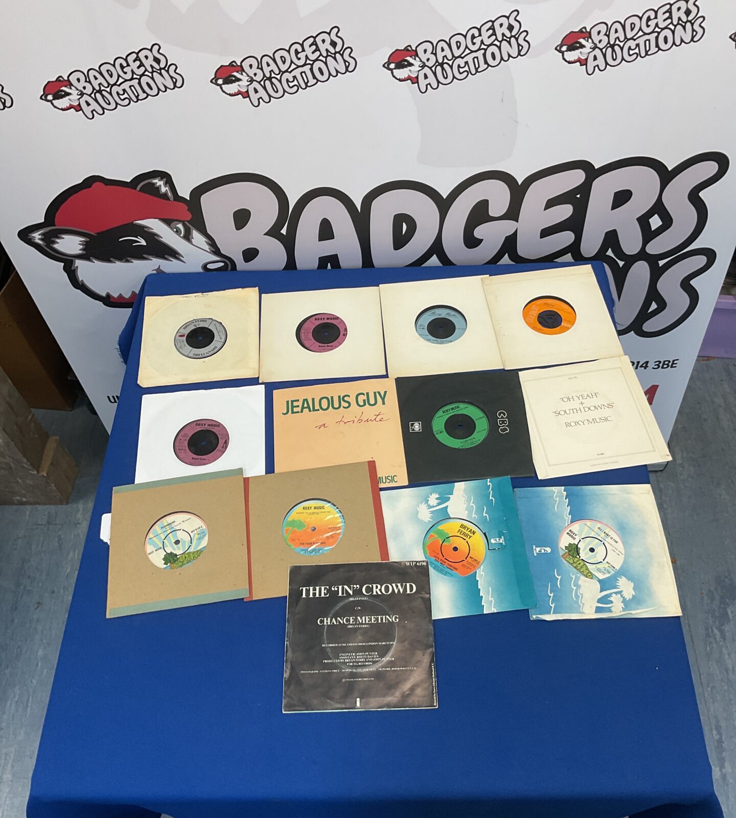 Collection of Roxy Music and Bryan Ferry 7 inch vinyl singles.