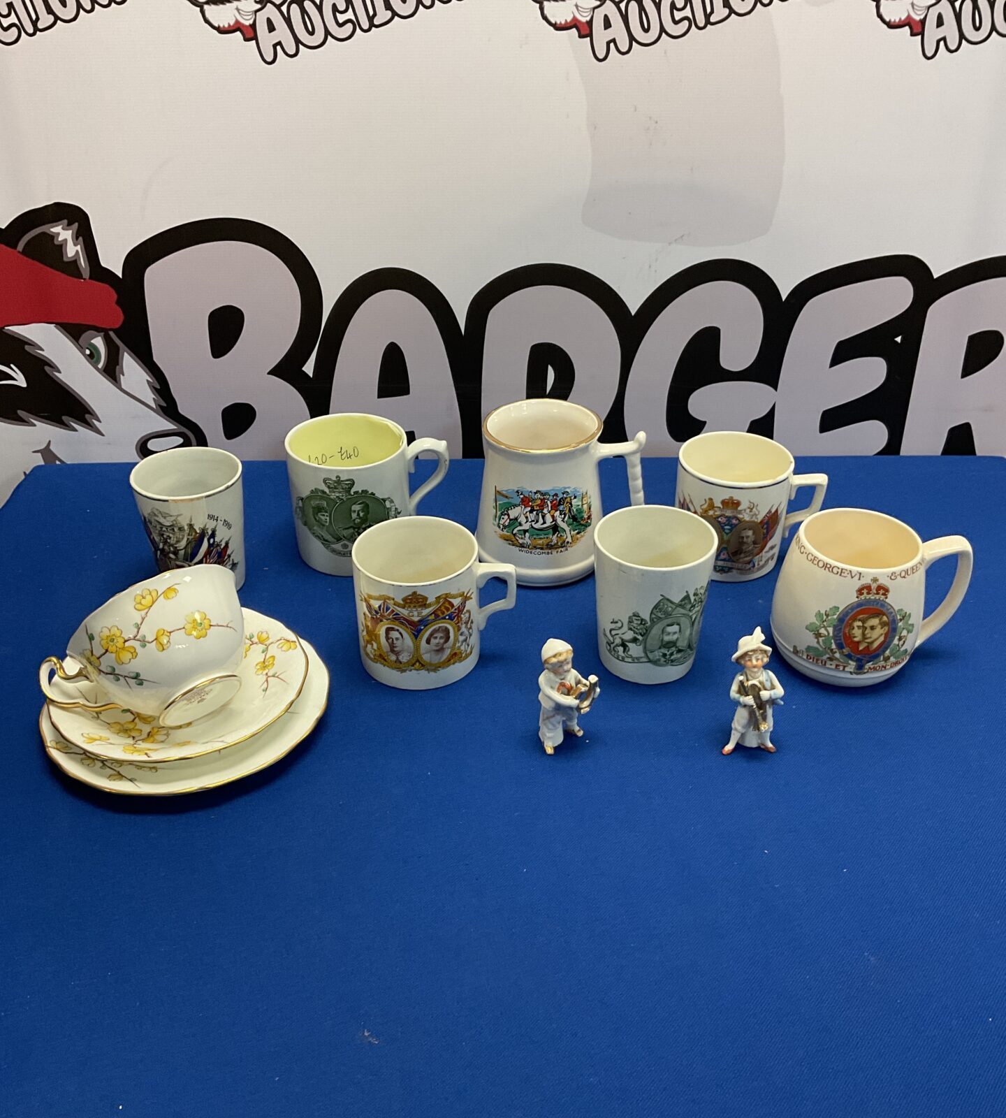 Royal Doulton 1911 Coronation mug and other commemorative ware collection.