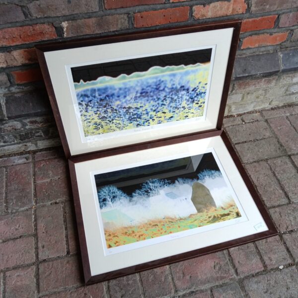 Signed limited edition R s d photographic prints of Ibstone landscape.