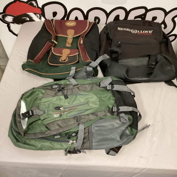 Rucksacks lot featuring Henri Lloyd and Premier backpacks for outdoor adventures.