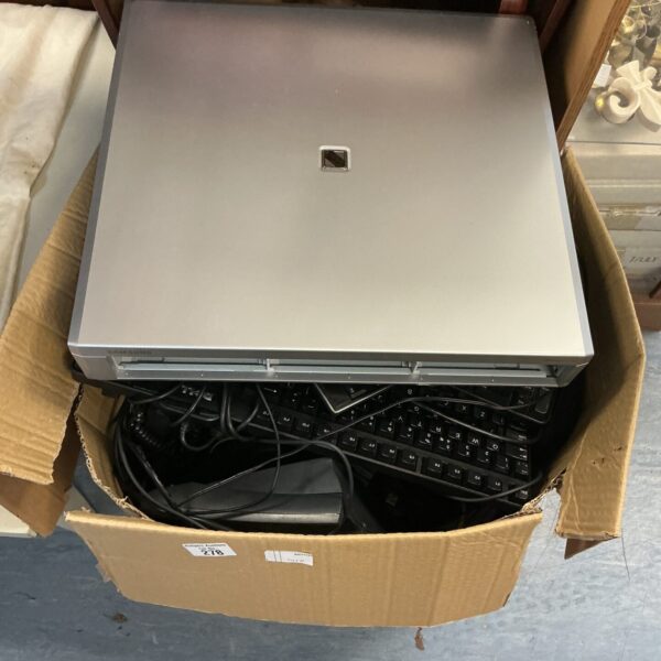 Samsung laptop computer inside original packaging, office equipment.