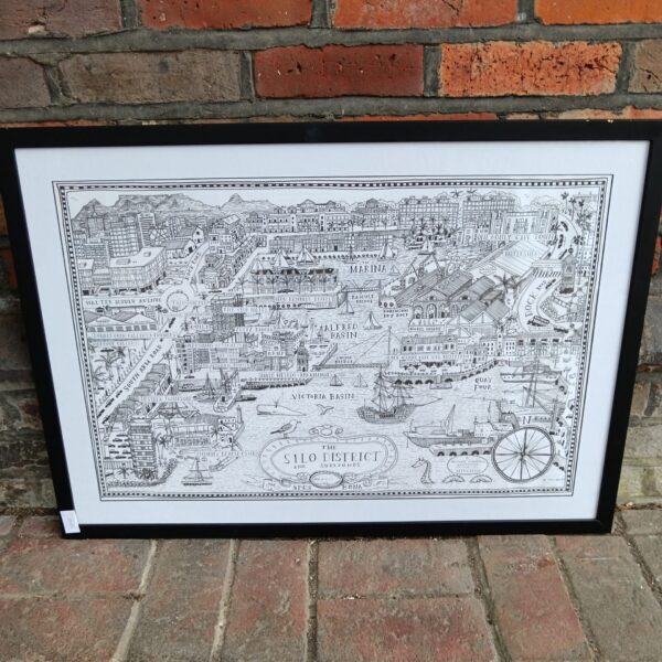 Detailed 2017 print of the Silo District in Cape Town, South Africa.