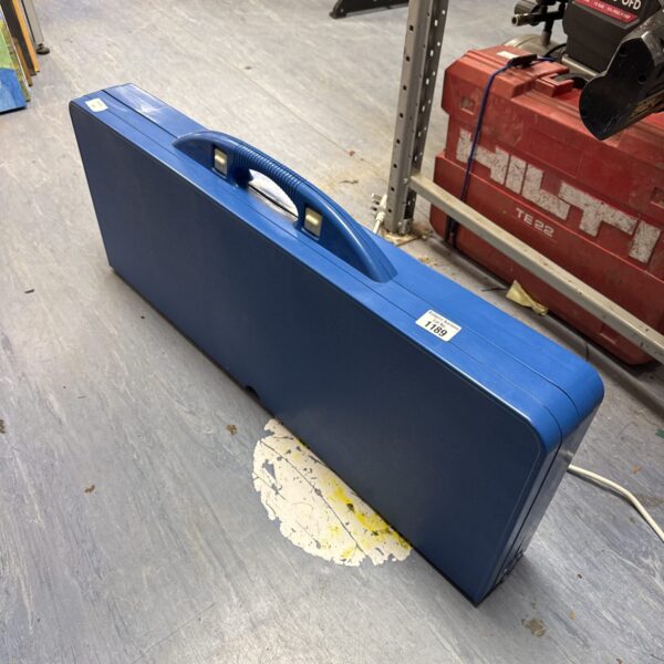 Blue SIP 2410-OPD folding picnic table, ideal for outdoor use.