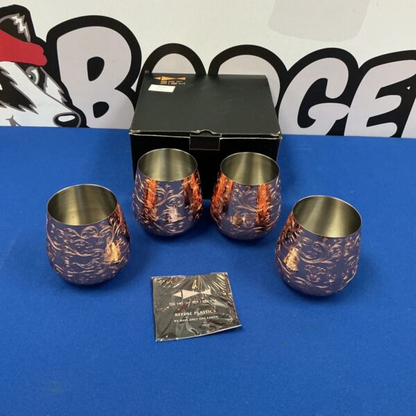 Set of four Sky Fish Goblets with original box.