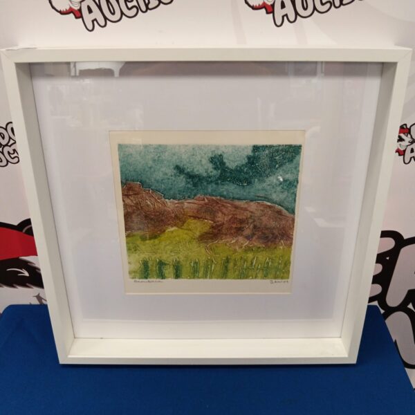 Signed Snowdonia landscape painting by Jaw 09, vibrant Welsh scenery.