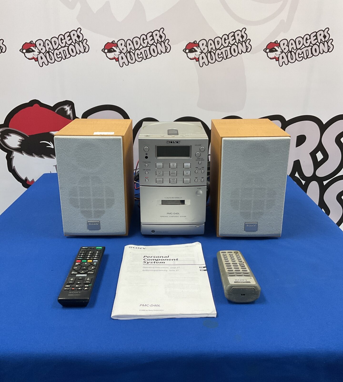 Vintage Sony PMC-D40L component system with remote control.