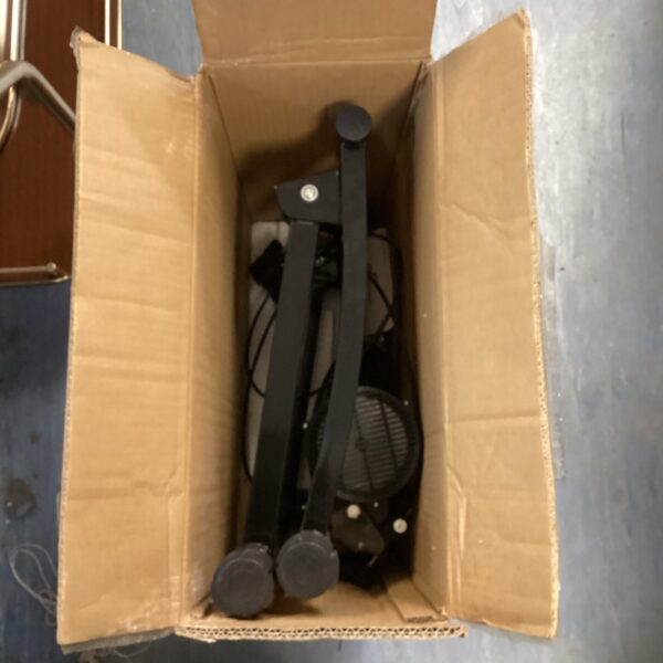 Sportneer magnetic bike trainer inside cardboard box.