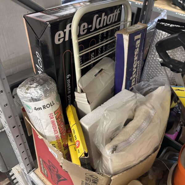 House clearance lot including an efbe-schott steam mop.