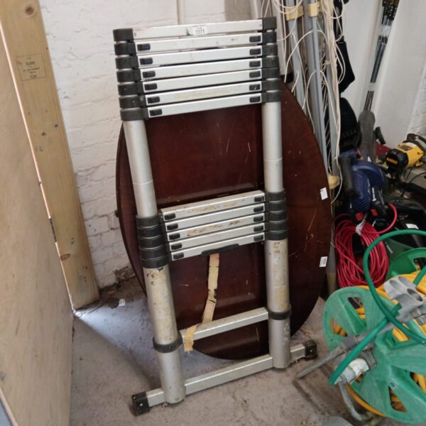Aluminium telescopic extending ladder for home DIY projects.